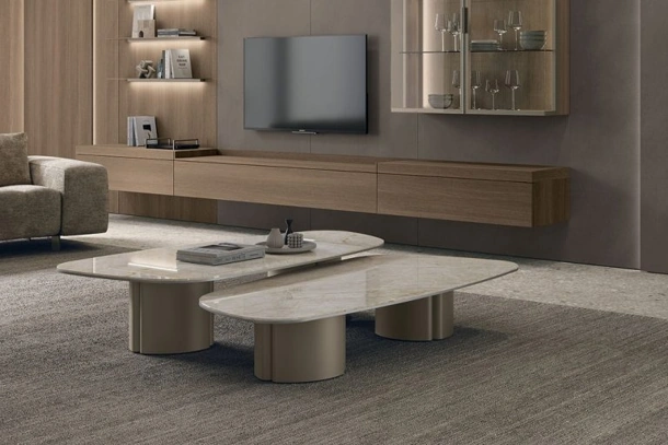 Tavolino Nemo con top in gres di Tomasella