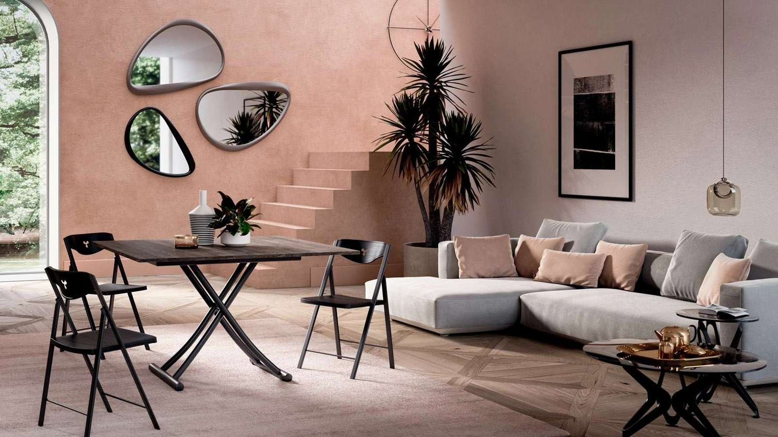 Tavolino trasformabile Mondial di Ozzio