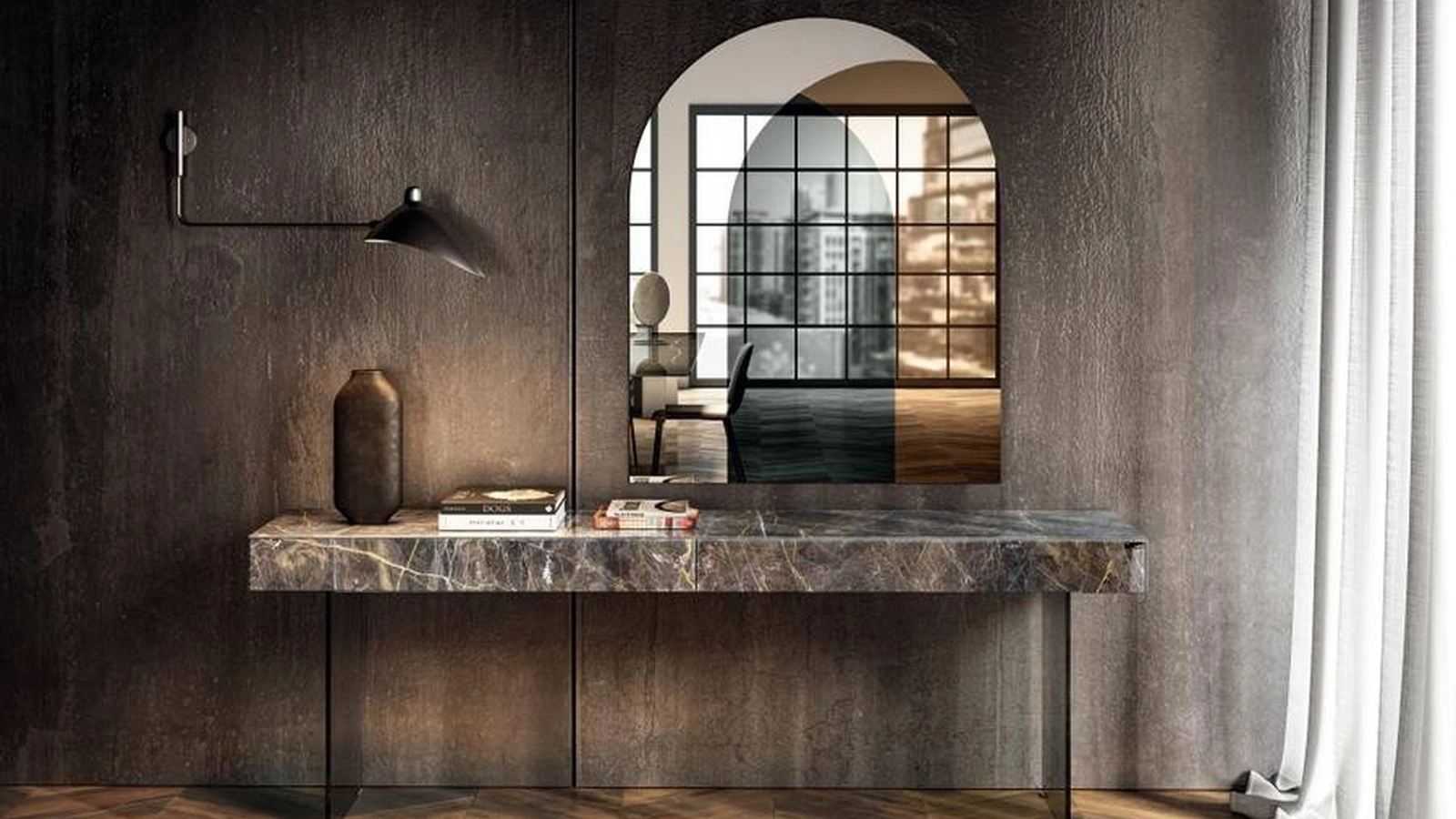 Specchio di design Fuze di Lago