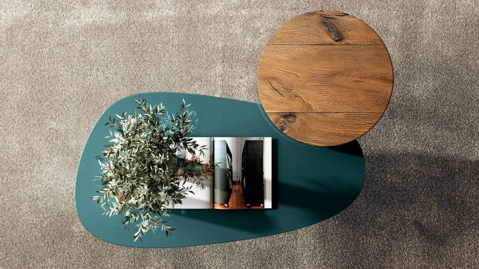Tavolino Pleasure in legno o in vetro di Lago