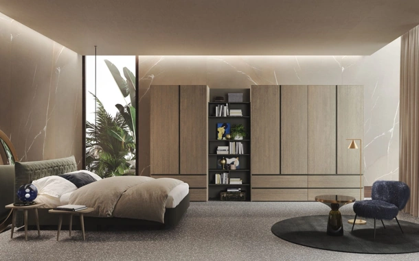 Armadio Basic Rovere con ante battenti di Morassutti