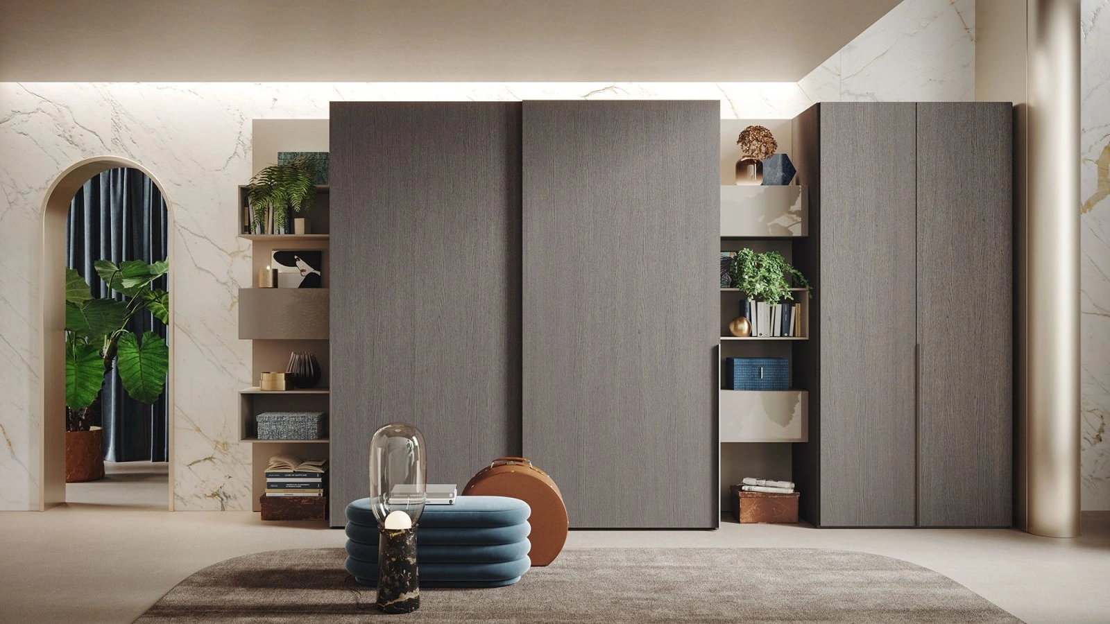 Armadio Basic Rovere con ante scorrevoli di Morassutti