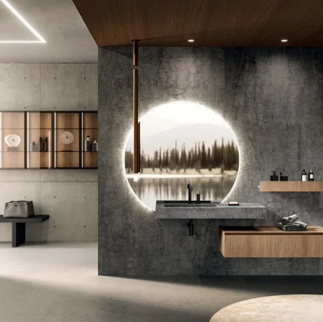 Mobile da Bagno sospeso 360Gradi 02 in Rovere di Arrital
