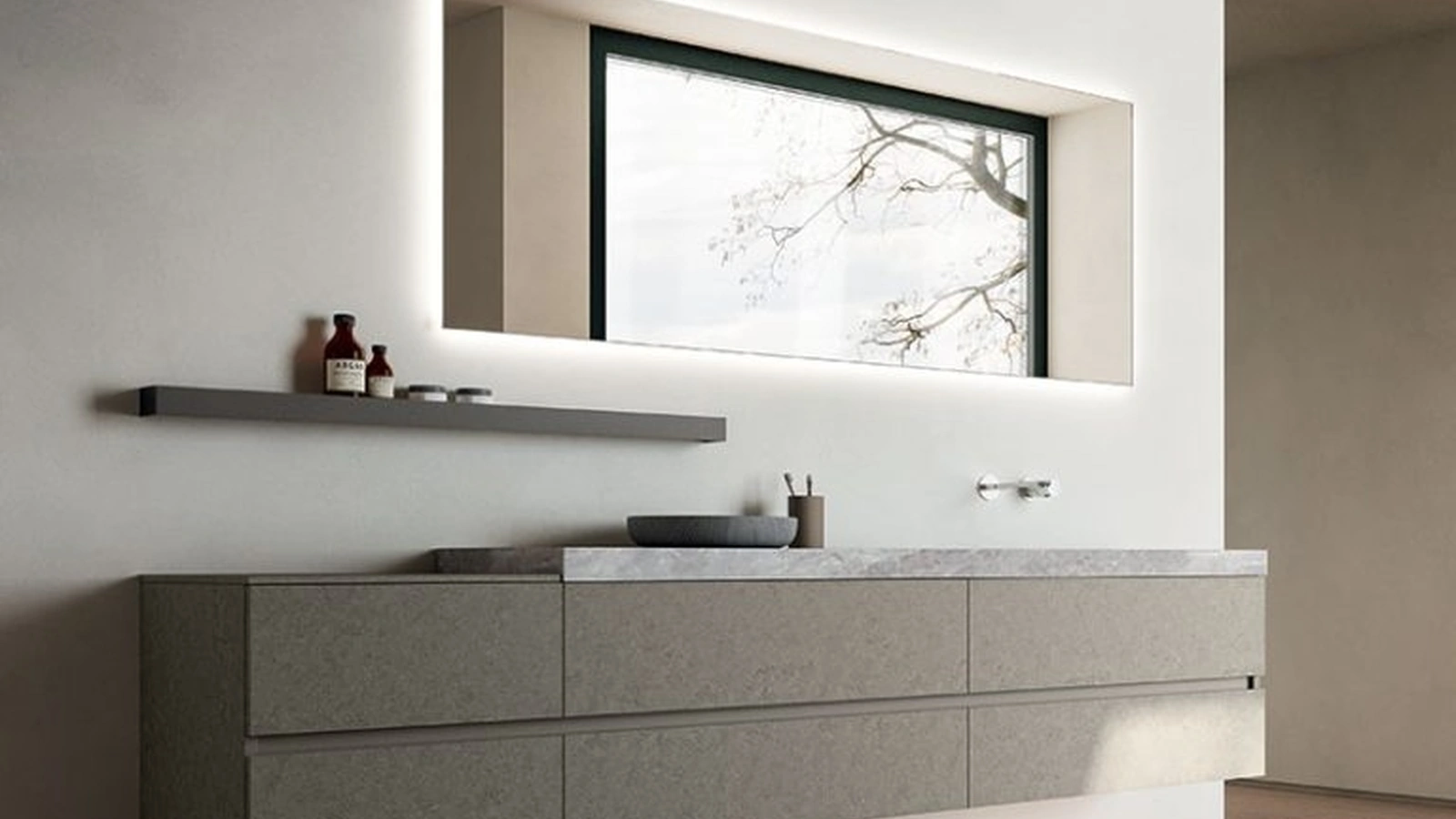 Mobile da Bagno sospeso Segno 01 di Cerasa