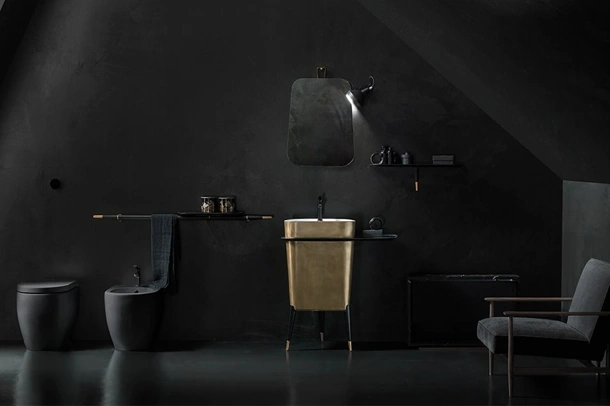 Lavabo Free 04 in tinta Metallico Bronzo di Cerasa