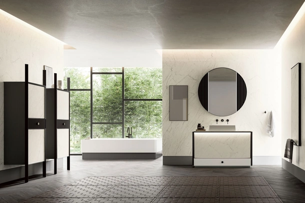 Mobile da Bagno Honey 00 in Laminam Statuarietto di Cerasa
