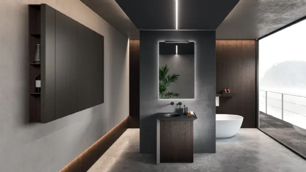 Mobile da Bagno a terra Modo Project 01 in Rovere scuro di Arrital
