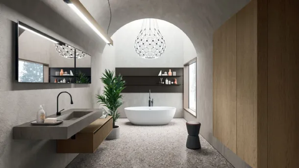 Mobile da Bagno sospeso Modo Project 05 in Rovere di Arrital