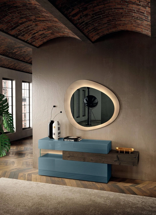 Comò in vetro e legno 36e8 2134 di Lago