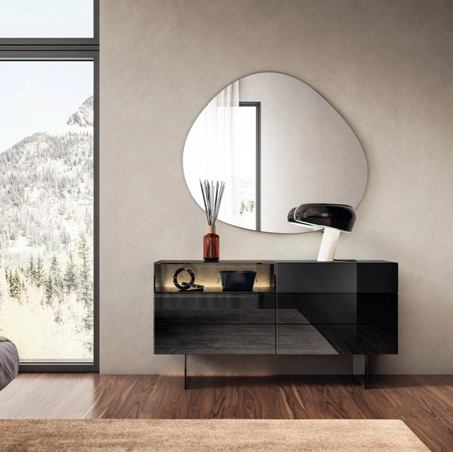 Comò in vetro lucido 36e8 Glass 1904 di Lago