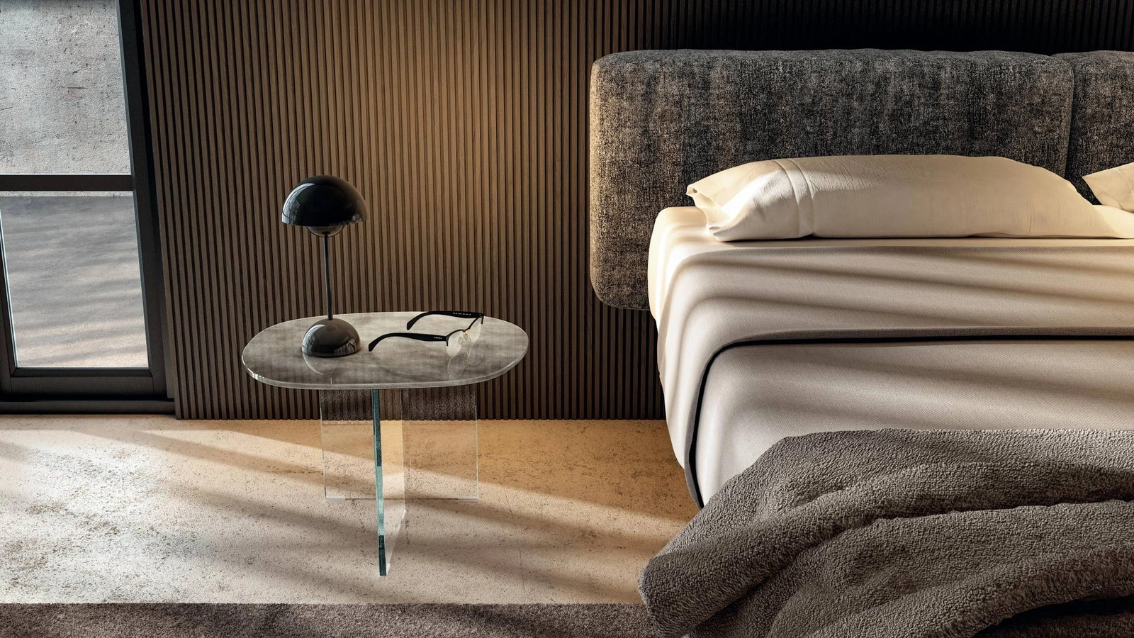 Comodino in vetro Pleasure 1419 Lago