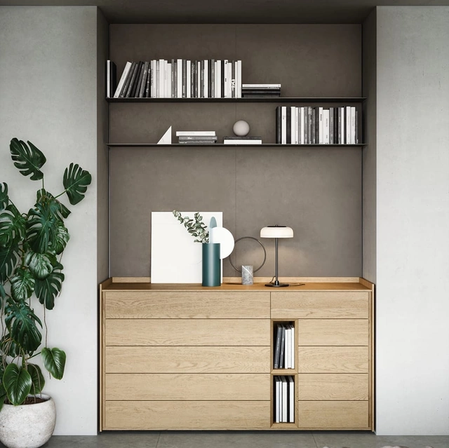 Comò in rovere Sly di Novamobili
