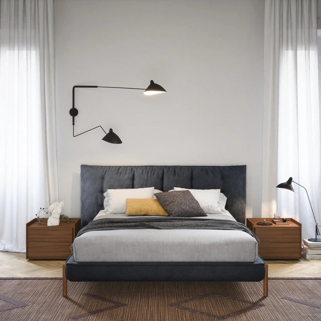 Comodino in legno Noce Canaletto Sly di Novamobili