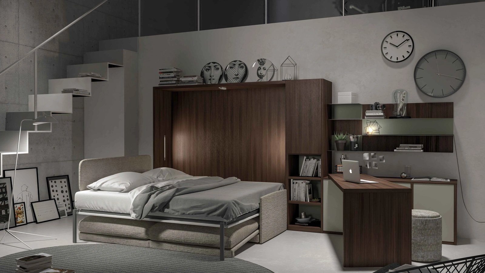 Letto a scomparsa Block System Comp 266 di Tumidei
