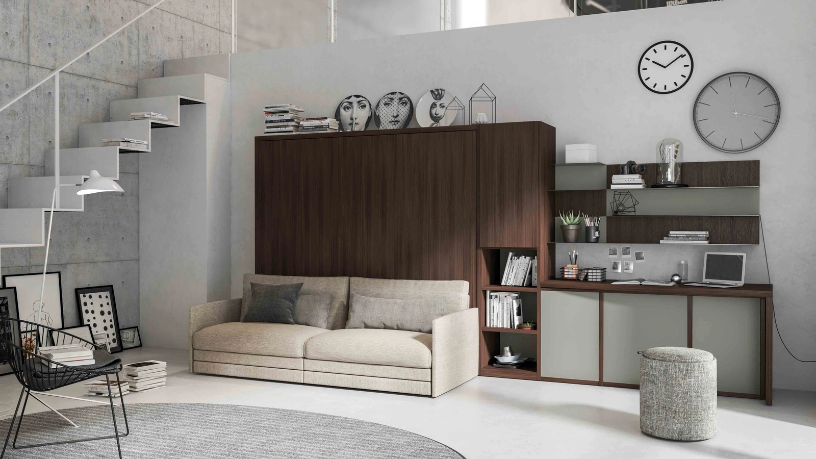 Letto a scomparsa Block System Comp 266 di Tumidei