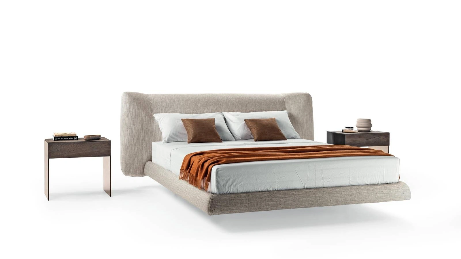Letto in tessuto imbottito Bed-In 1821 di Lago