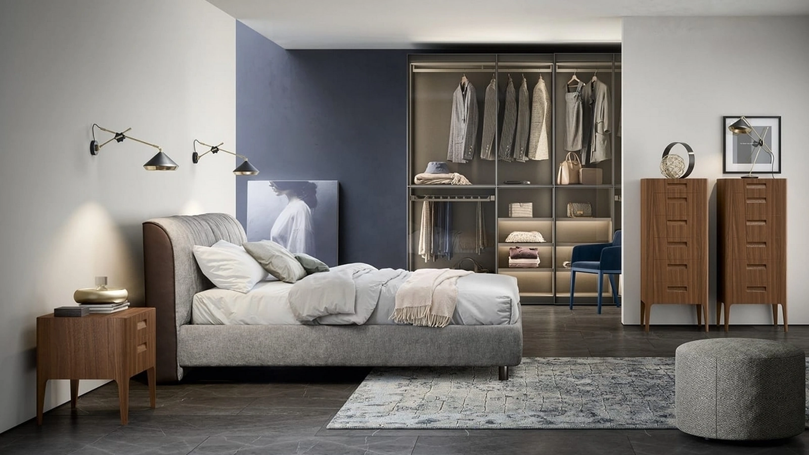 Letto Belleville con box contenitore di Novamobili