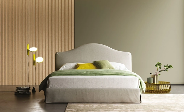 Letto Dalia con testiera sagomata di Biba Salotti