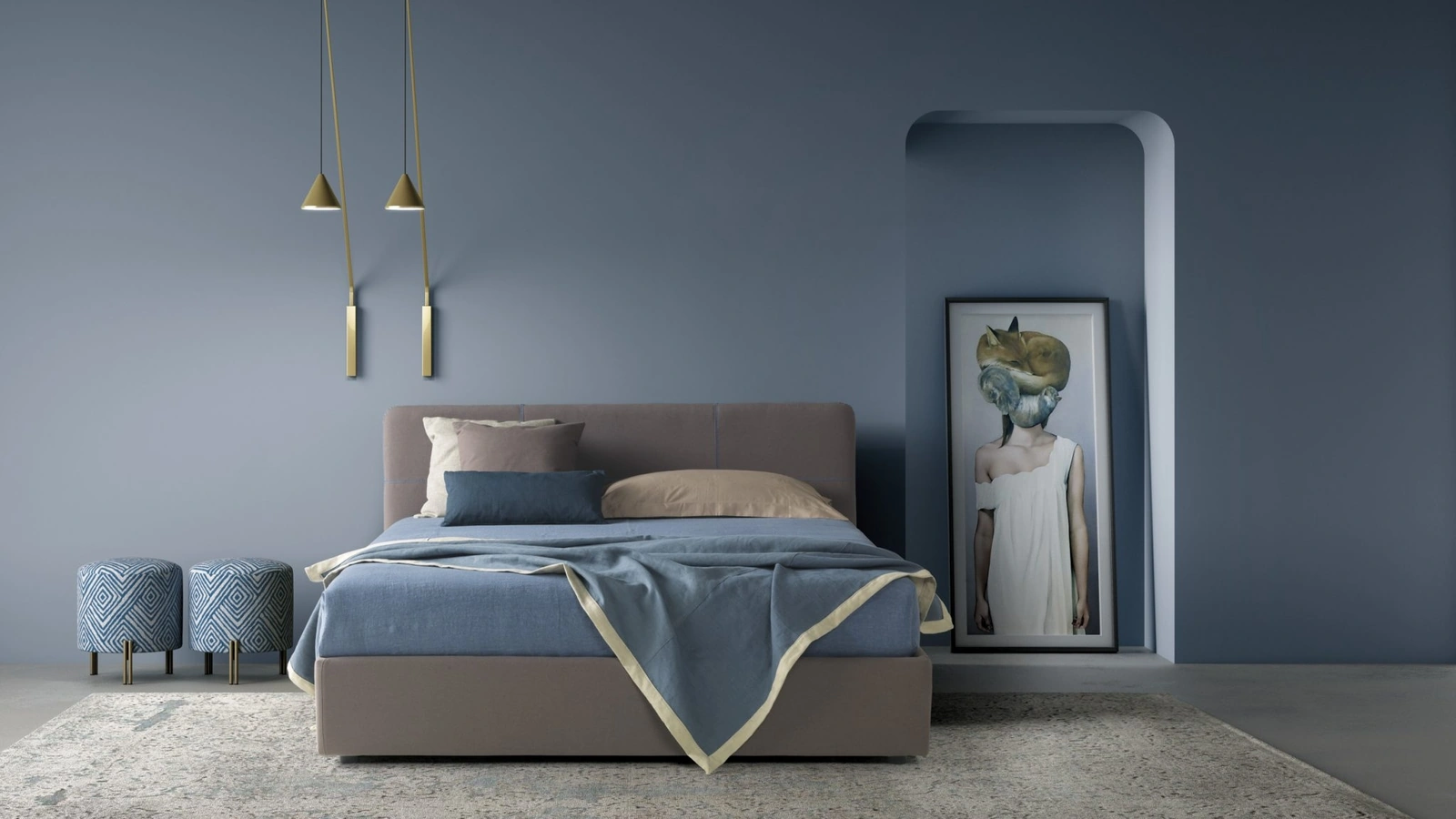 Letto con contenitore Teo di Biba Salotti