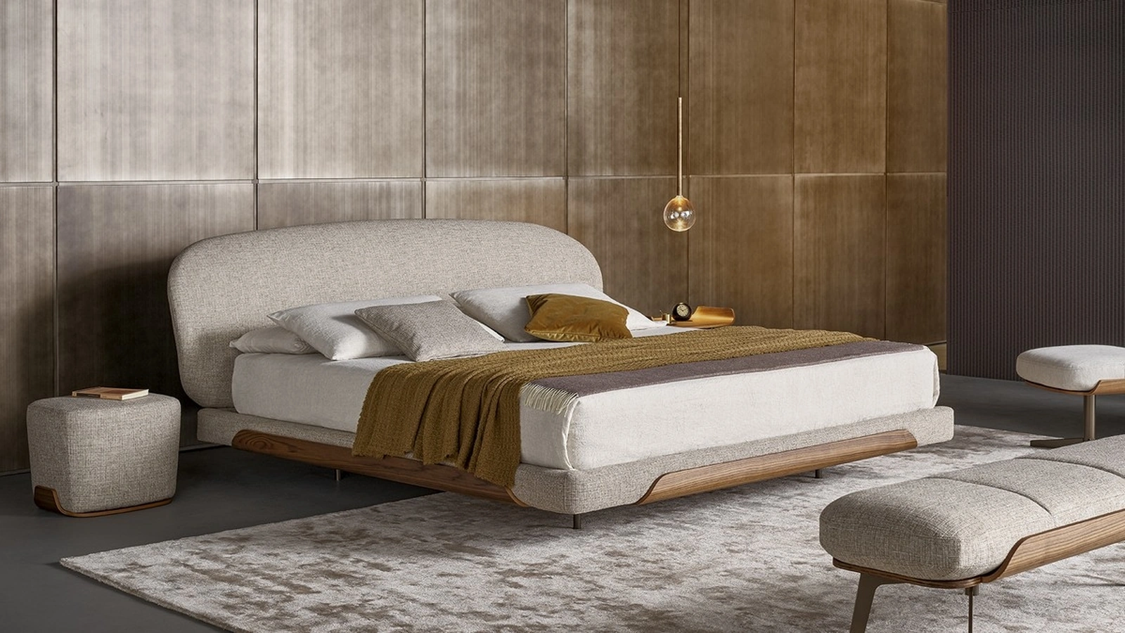 Letto con testiera Olos di Bonaldo
