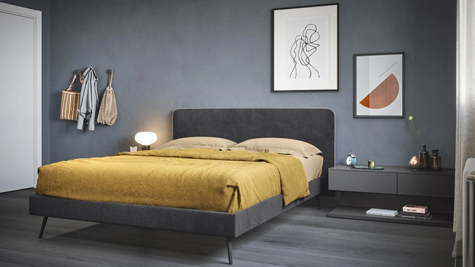 Letto in tessuto Boston di Cinquanta3