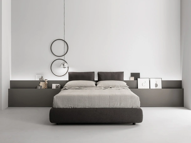 Letto Let'space in tessuto imbottito di Caccaro