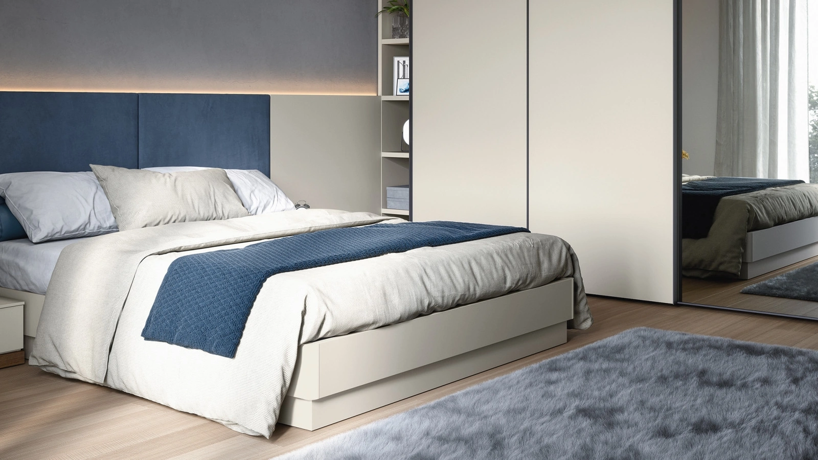 Letto con testiera a muro Arnad di Cinquanta3