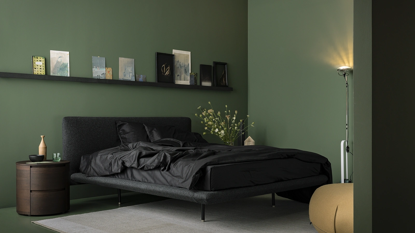Letto in tessuto Clapis di Kristalia