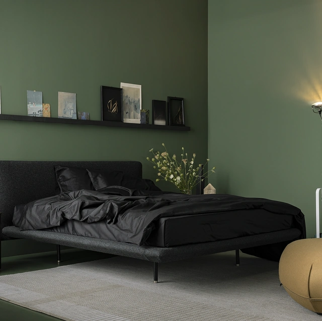 Letto in tessuto Clapis di Kristalia