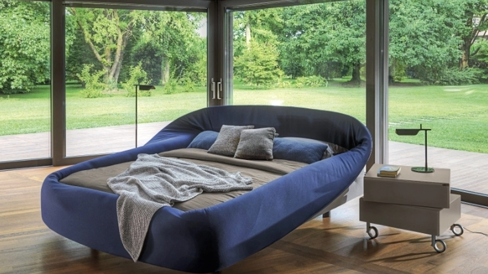 Letto imbottito Colletto 1800 di Lago