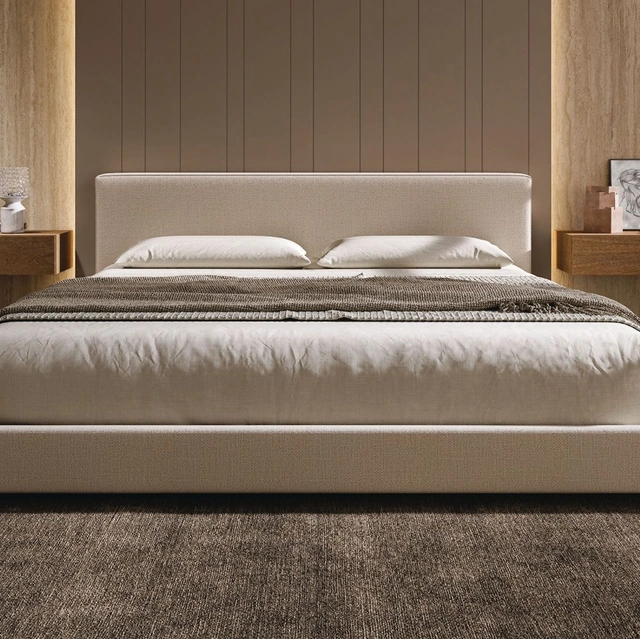 Letto in tessuto imbottito Eve di Tumidei