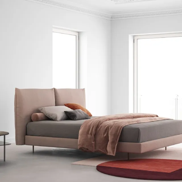 Letto moderno imbottito Icaro di Biba Salotti