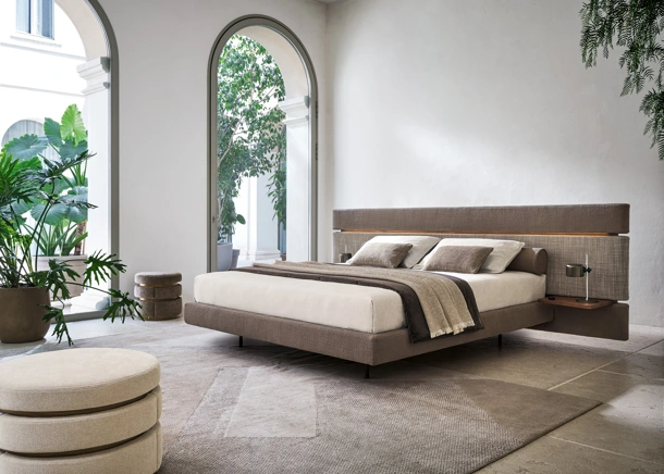 Letto matrimoniale Infinito con box contenitore di Twils