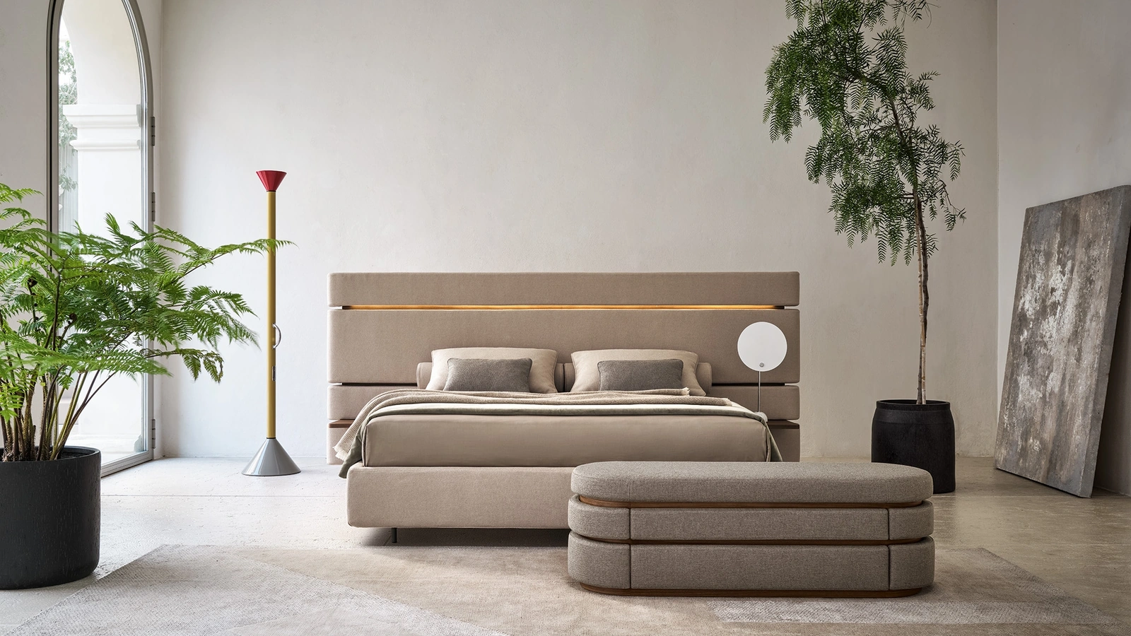 Letto matrimoniale Infinito con box contenitore di Twils