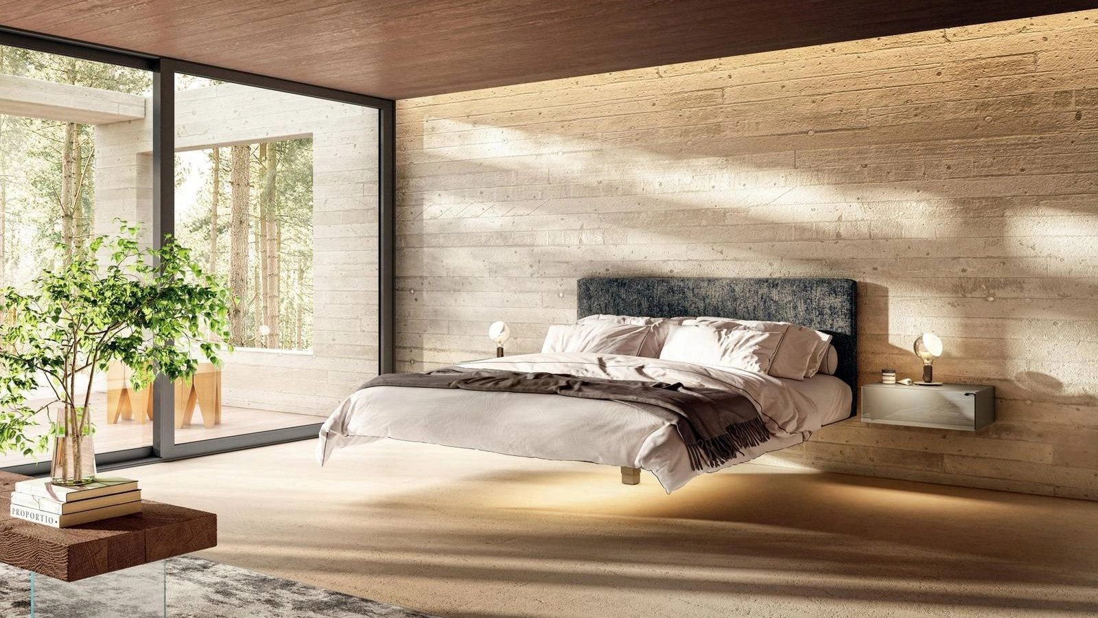 Letto sospeso Fluttua 1601 di Lago