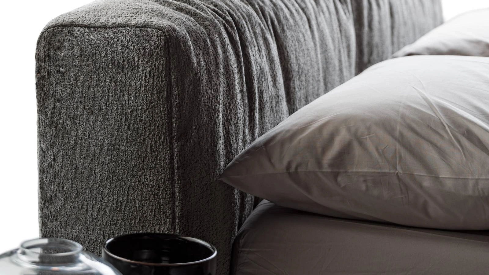 Letto con testiera imbottita Steel 1762 di Lago