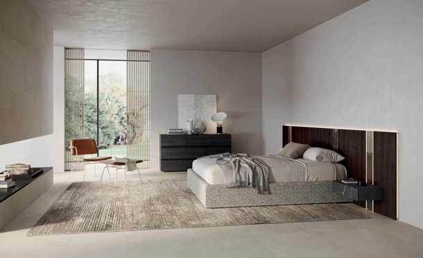 Letto Mill con testiera boiserie 02 di Tumidei