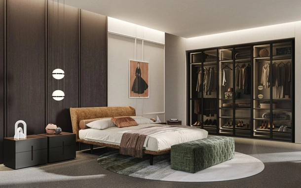 Letto in tessuto Lia di Morassutti