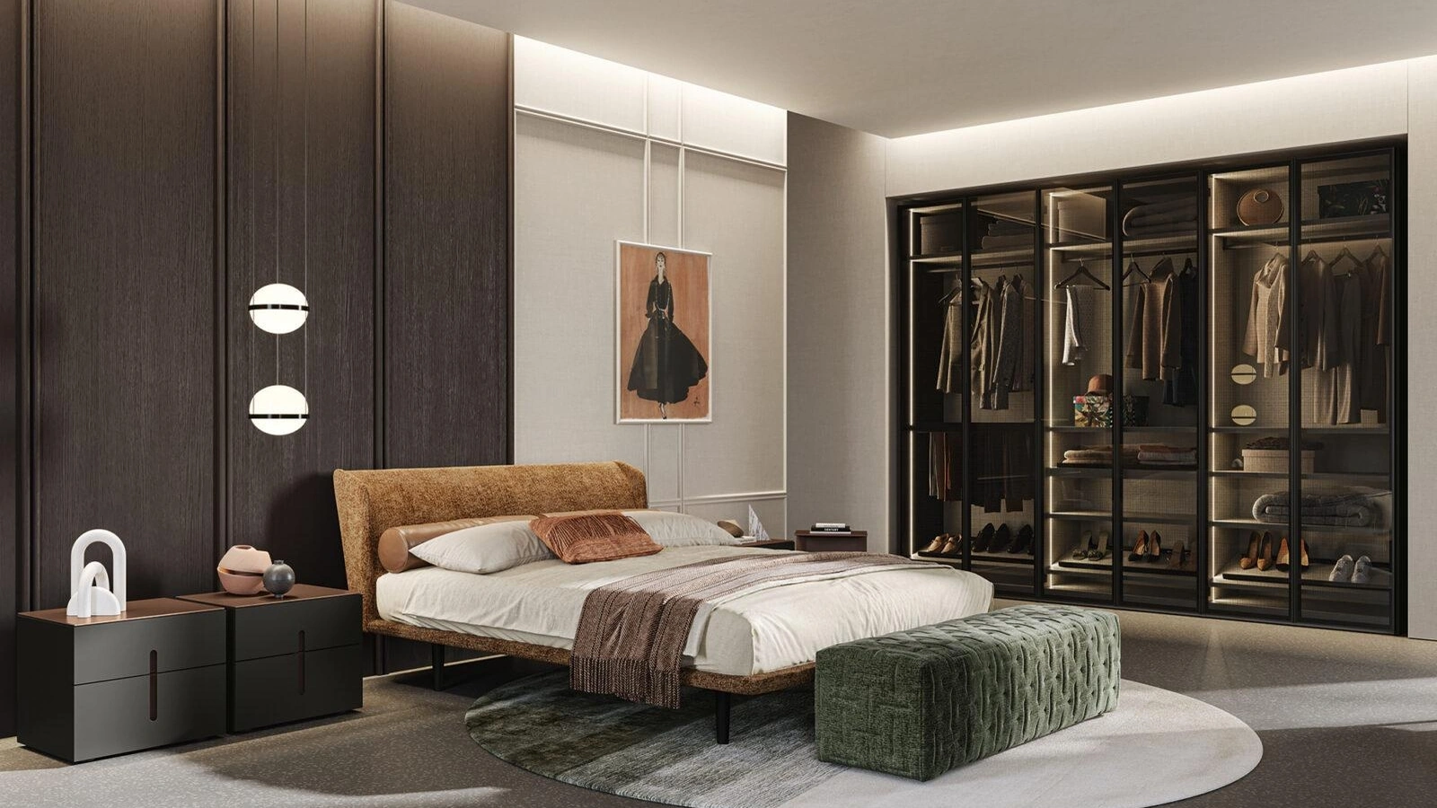 Letto in tessuto Lia di Morassutti