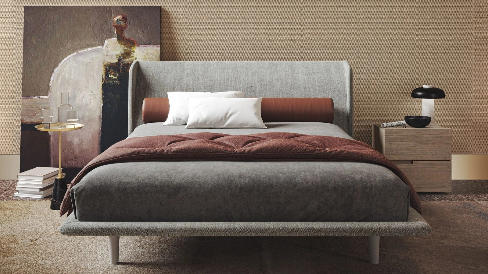 Letto in tessuto Lia di Morassutti