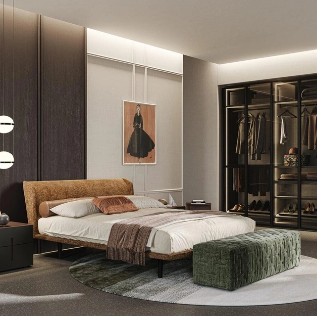 Letto in tessuto Lia di Morassutti
