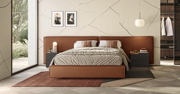 Letto imbottito Puro Maxi di Morassutti