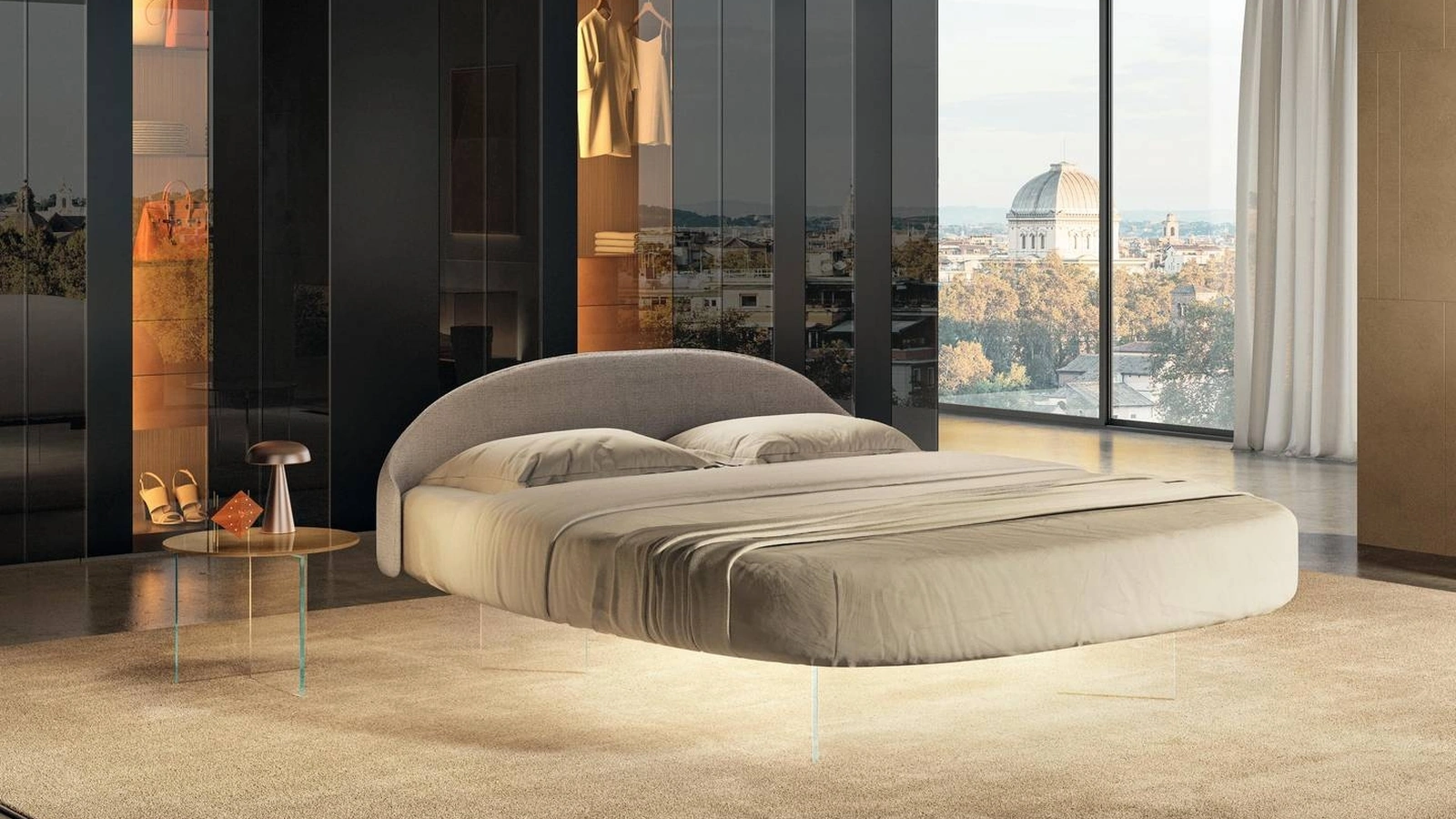 Letto matrimoniale Roundy Air 2898 di Lago