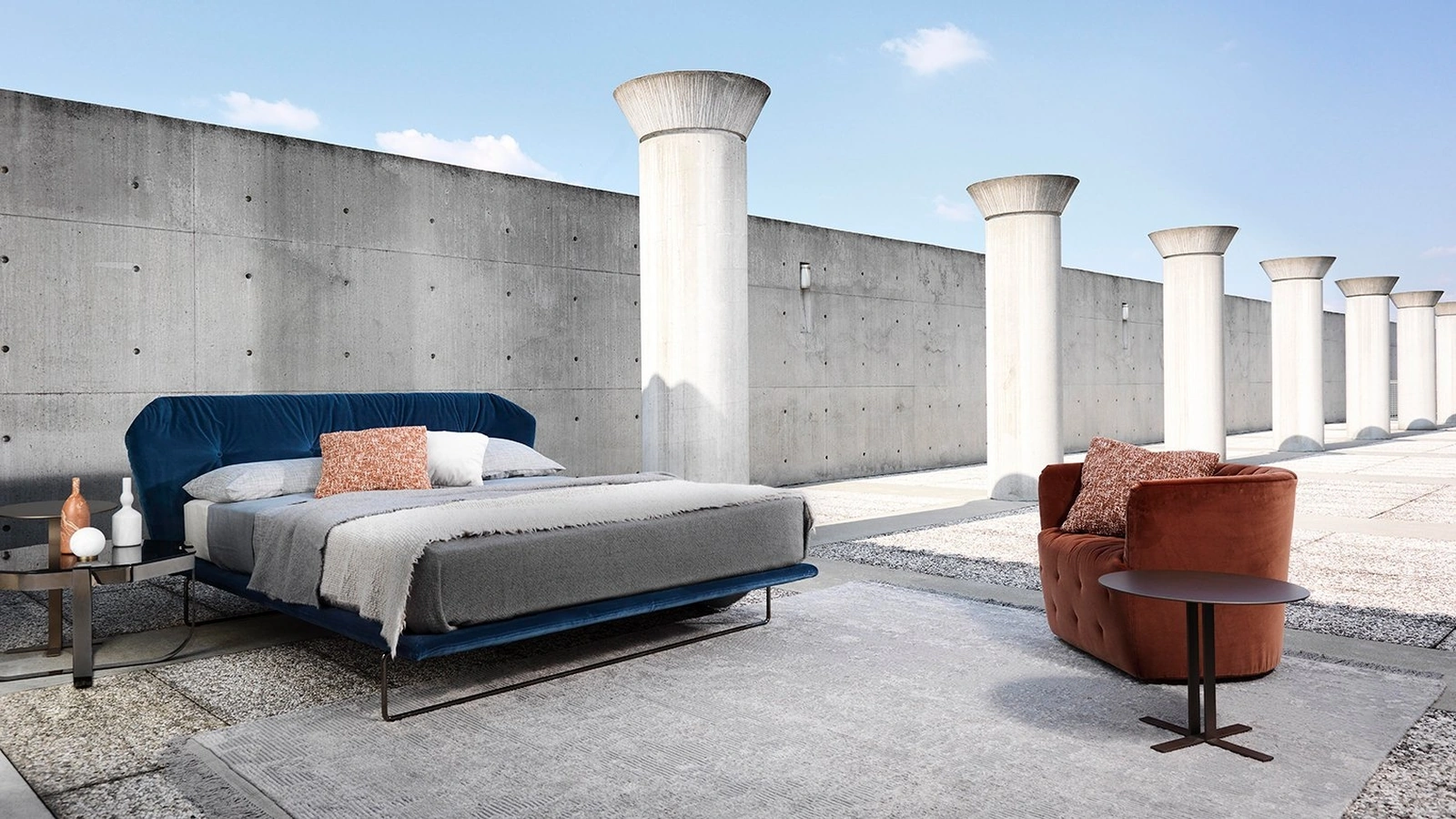 Letto con testiera New York Air di Saba