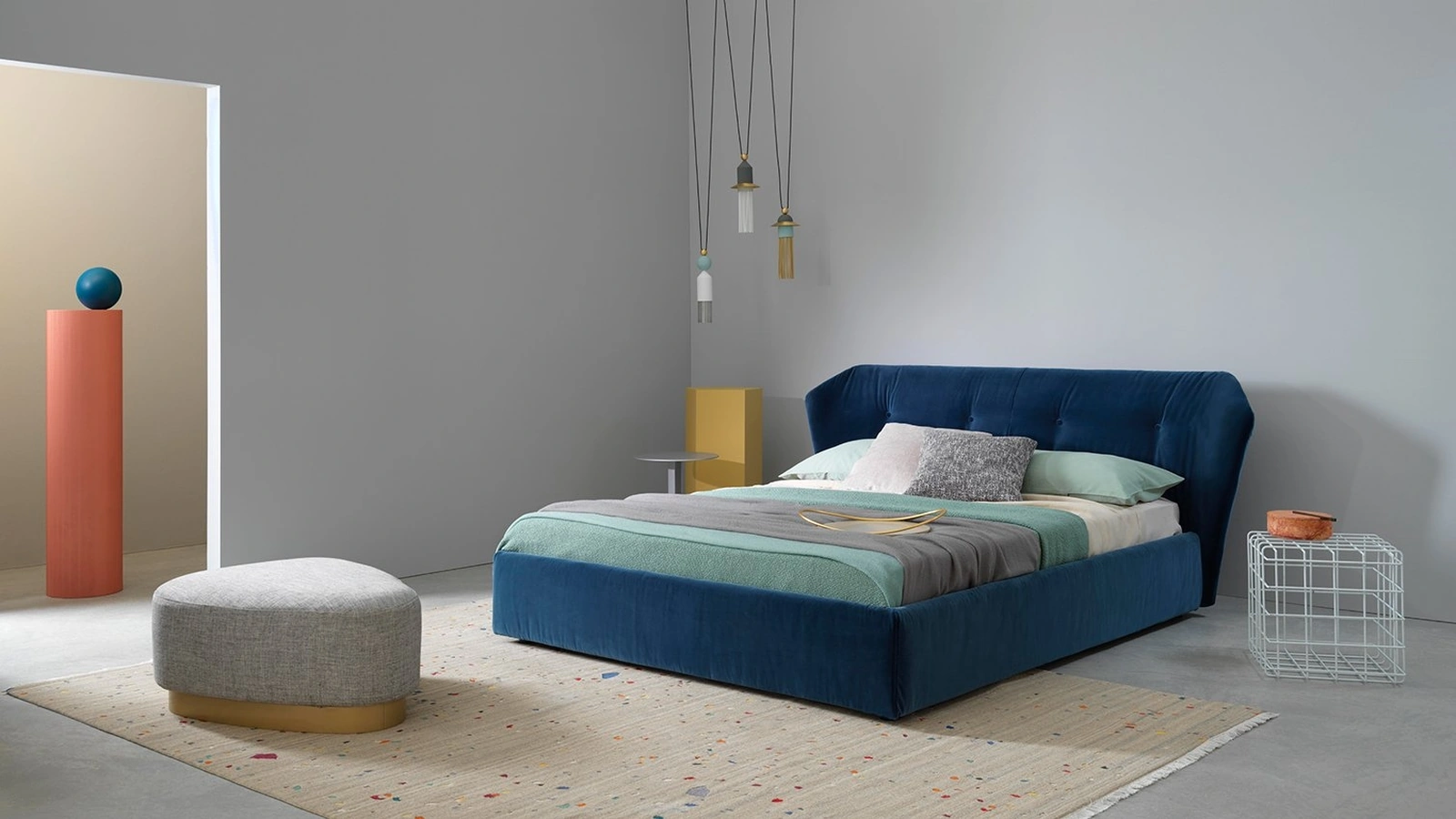 Letto con testiera New York Box di Saba
