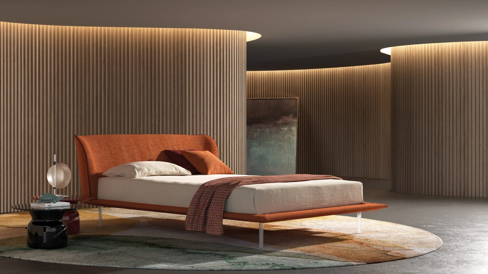 Letto in tessuto Shell di Biba Salotti