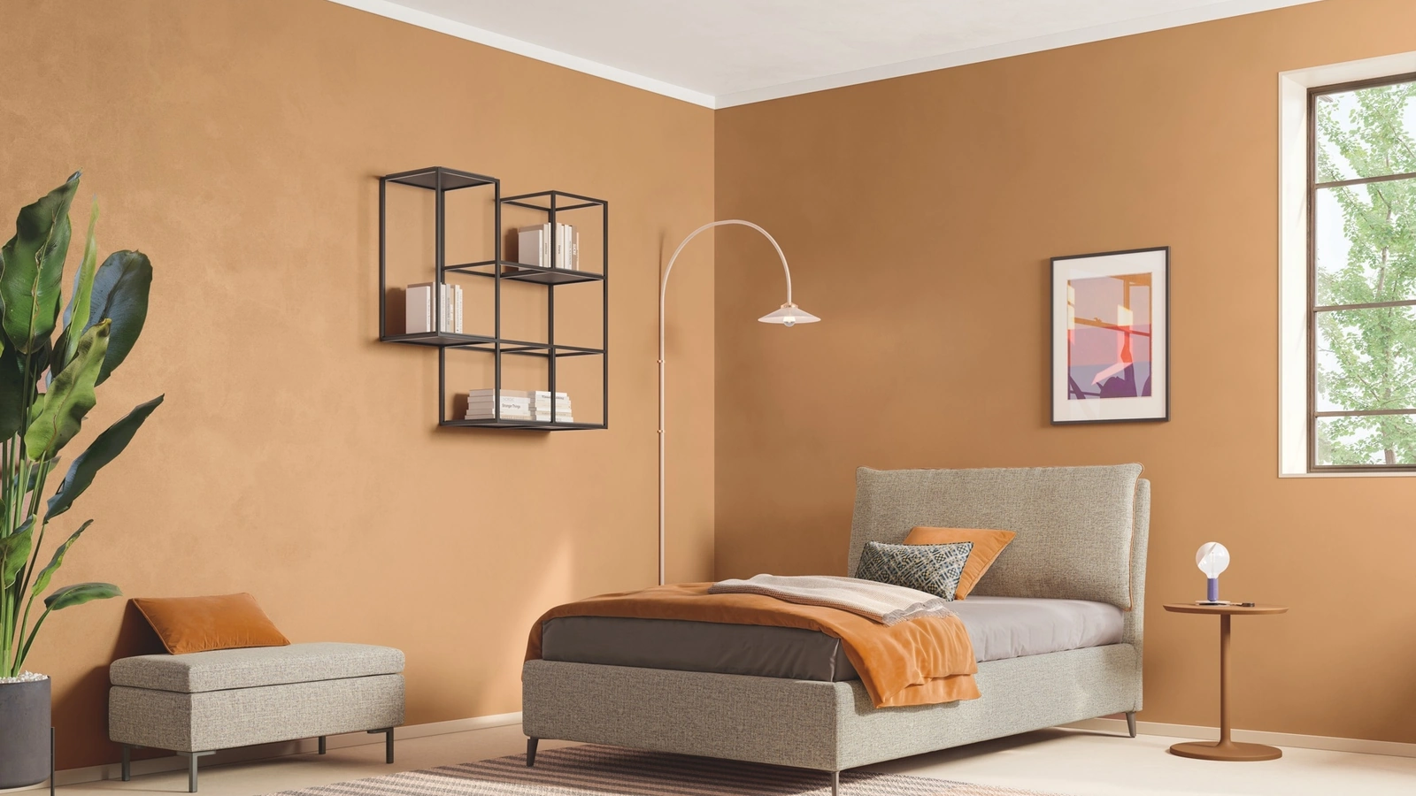 Letto Singolo in tessuto Blanca di Twils