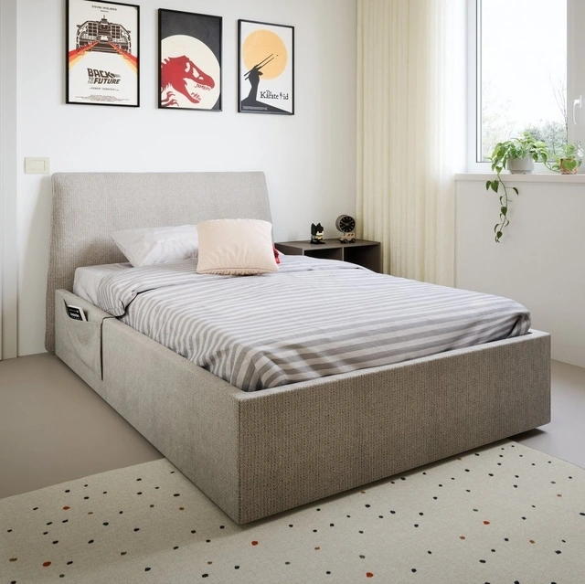 Letto singolo Flare con box contenitore di Nidi