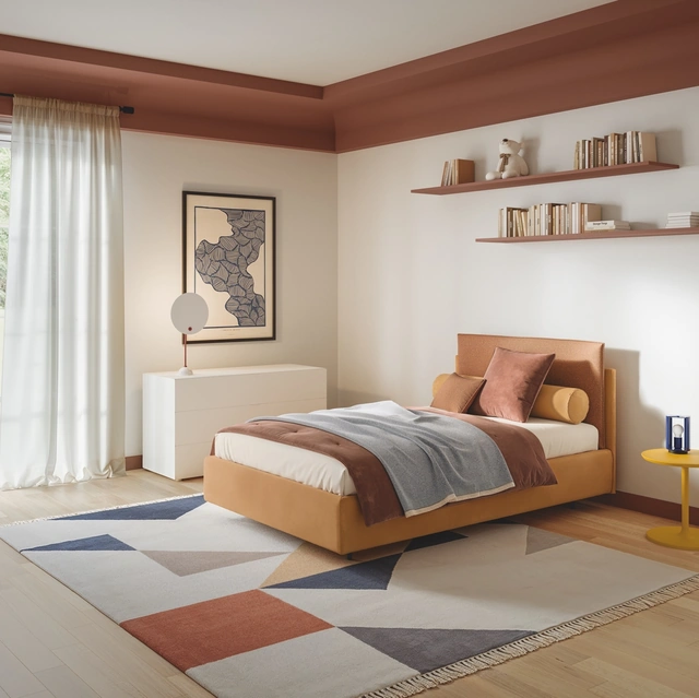 Letto Singolo in tessuto Frick di Twils