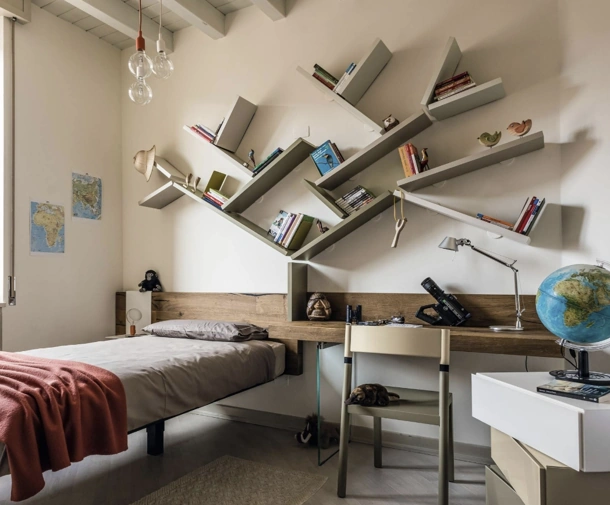Letto singolo Fluttua Kids Young 0283 di Lago